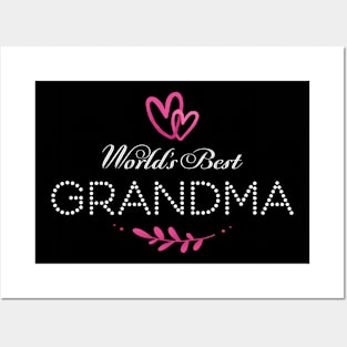 World's Best Grandma Tshirt Great Grandparent Gifts Posters and Art